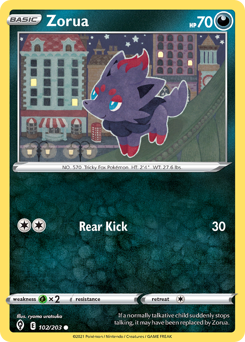 Zorua — Evolving Skies 102/203