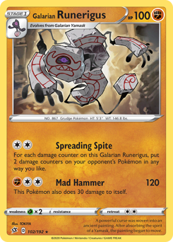 Galarian Runerigus — Rebel Clash 102/192