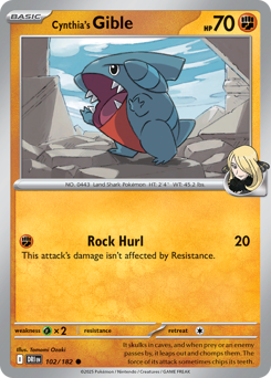 Cynthia's Gible — Destined Rivals 102/182