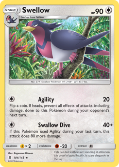 Swellow — Guardians Rising 104/145