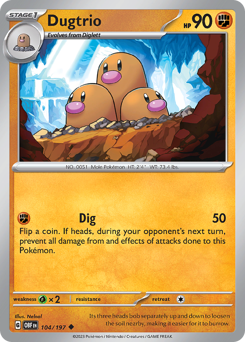 Dugtrio — Obsidian Flames 104/197