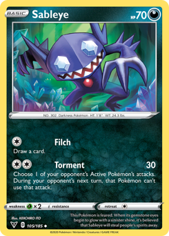 Sableye — Vivid Voltage 105/185