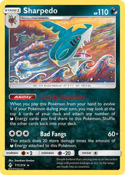 Sharpedo — Unbroken Bonds 111/214