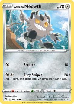 Galarian Meowth — Vivid Voltage 112/185
