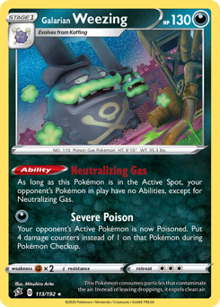 Galarian Weezing — Rebel Clash 113/192