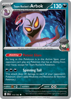 Team Rocket's Arbok — Destined Rivals 113/182