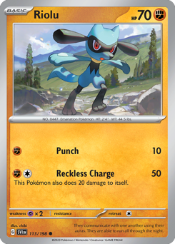Riolu — Scarlet & Violet 113/198