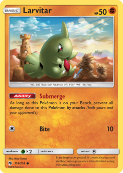 Larvitar — Lost Thunder 114/214