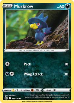 Murkrow — Lost Origin 114/196