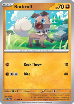 Rockruff — Paldea Evolved 116/193