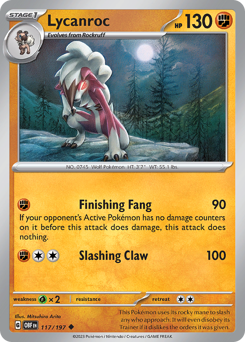 Lycanroc — Obsidian Flames 117/197