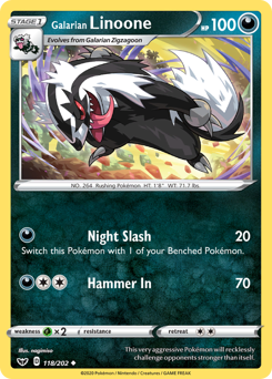 Galarian Linoone — Sword & Shield 118/202