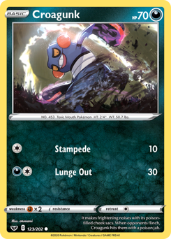 Croagunk — Sword & Shield 123/202