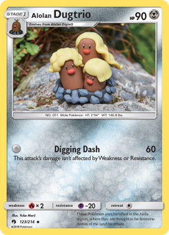 Alolan Dugtrio — Lost Thunder 123/214