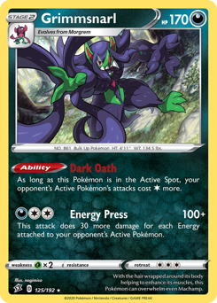 Grimmsnarl — Rebel Clash 125/192