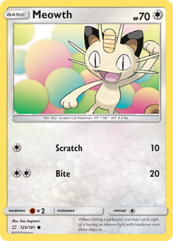 Meowth — Team Up 125/181