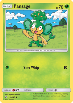 Pansage — Burning Shadows 12/147