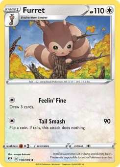 Furret — Darkness Ablaze 136/189