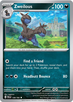 Zweilous — Paldea Evolved 139/193