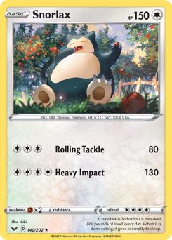 Snorlax — Sword & Shield 140/202