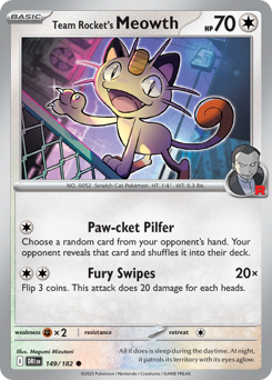 Team Rocket's Meowth — Destined Rivals 149/182