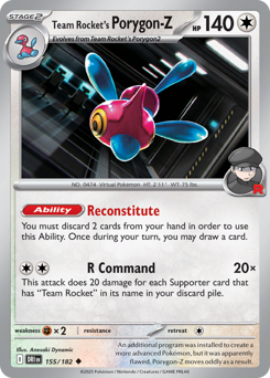 Team Rocket's Porygon-Z — Destined Rivals 155/182