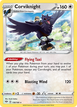 Corviknight — Darkness Ablaze 156/189