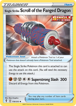 Single Strike Scroll of the Fanged Dragon — Evolving Skies 158/203