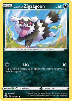 Galarian Zigzagoon — Fusion Strike 159/264