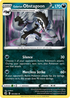 Galarian Obstagoon — Fusion Strike 161/264