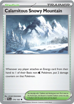 Calamitous Snowy Mountain — Paldea Evolved 174/193