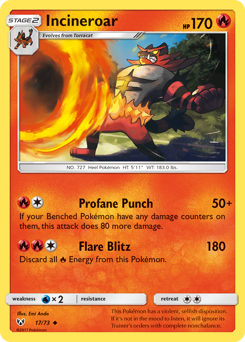 Incineroar — Shining Legends 17/73