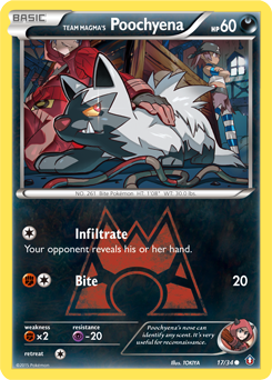 Team Magma's Poochyena — Double Crisis 17/34