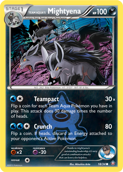 Team Aqua's Mightyena — Double Crisis 18/34