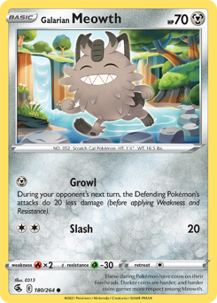 Galarian Meowth — Fusion Strike 180/264