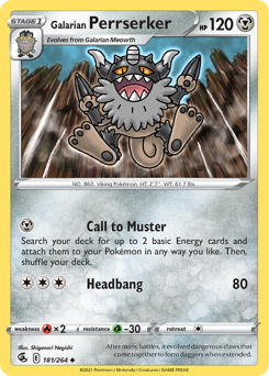 Galarian Perrserker — Fusion Strike 181/264