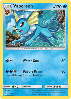 Vaporeon — Hidden Fates 18/68