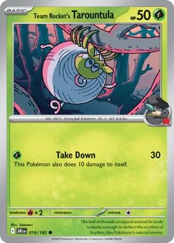 Team Rocket's Tarountula — Destined Rivals 19/182