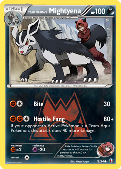 Team Magma's Mightyena — Double Crisis 19/34