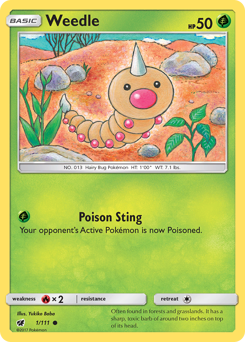 Weedle — Crimson Invasion 1/111