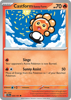 Castform Sunny Form — Surging Sparks 20/191