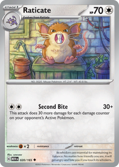 Raticate — 151 20/165