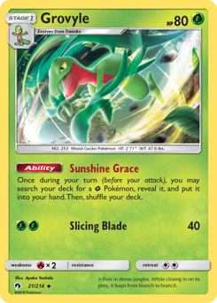 Grovyle — Lost Thunder 21/214