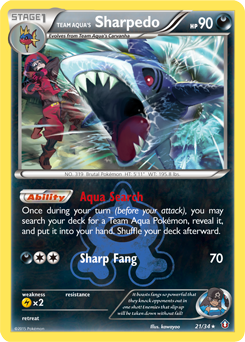 Team Aqua's Sharpedo — Double Crisis 21/34