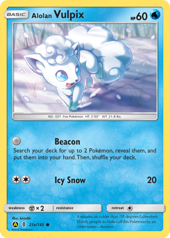 Alolan Vulpix — Guardians Rising 21a/145