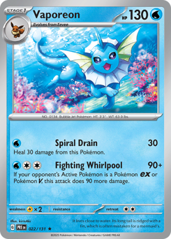 Vaporeon — Prismatic Evolutions 22/131