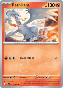 Reshiram — Stellar Crown 22/142