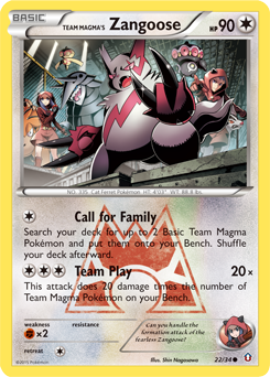 Team Magma's Zangoose — Double Crisis 22/34
