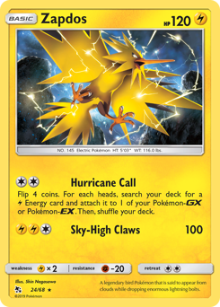 Zapdos — Hidden Fates 24/68