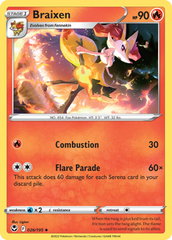 Braixen — Silver Tempest 26/195